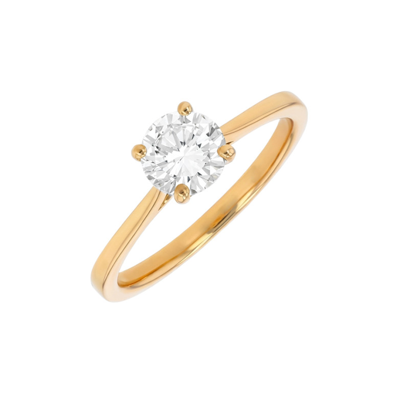 Solitaire diamant 0.84 carat or jaune 2.78g Comme neuf -  reconditionné disponible sur Gemme Les Bijoux